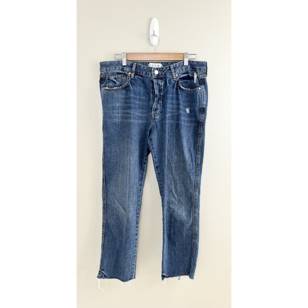 We The Free Women’s Jeans Sz 30 High Rise Distressed Button Fly Raw Hem OB727193